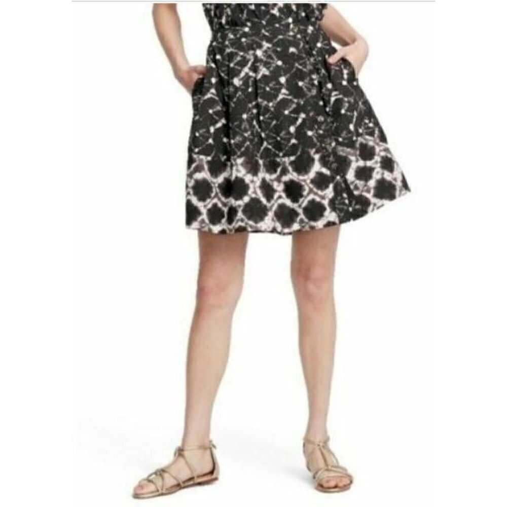 Thakoon for Target Womens Size 13 Shibori Print A Line Skirt Button Cotton Boho